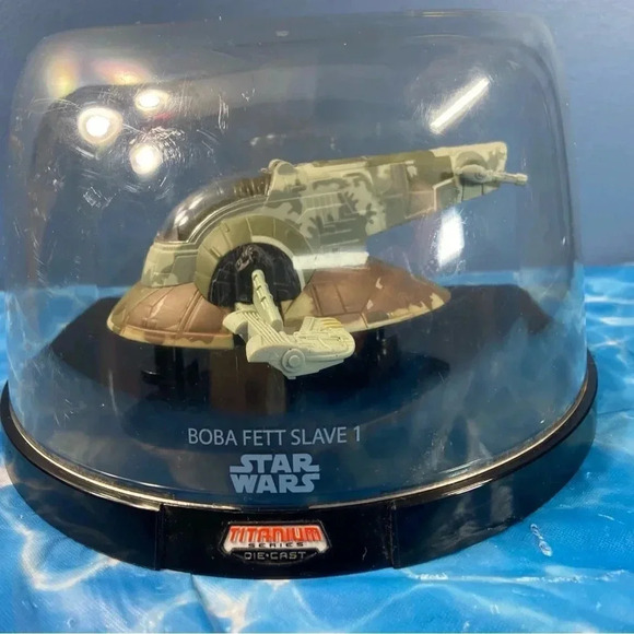 Star Wars - Boba Fett SLAVE 1 Ultra Titanium Series Diecast  Vehicle Hasbro 2006 - Picture 12 of 16